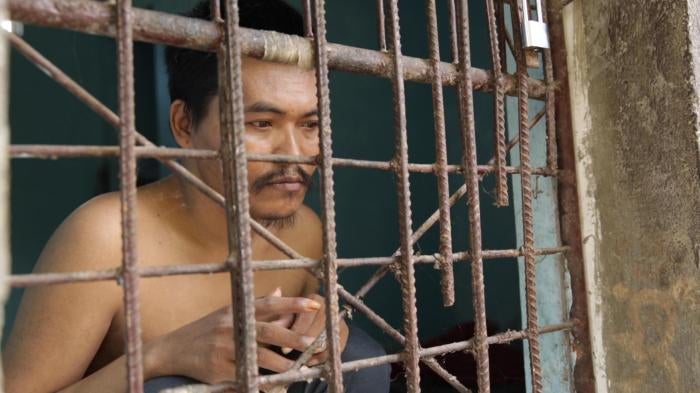 Man behind bars