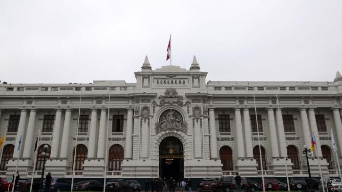 A view of the Congress building in Lima, Peru, September 17, 2018.