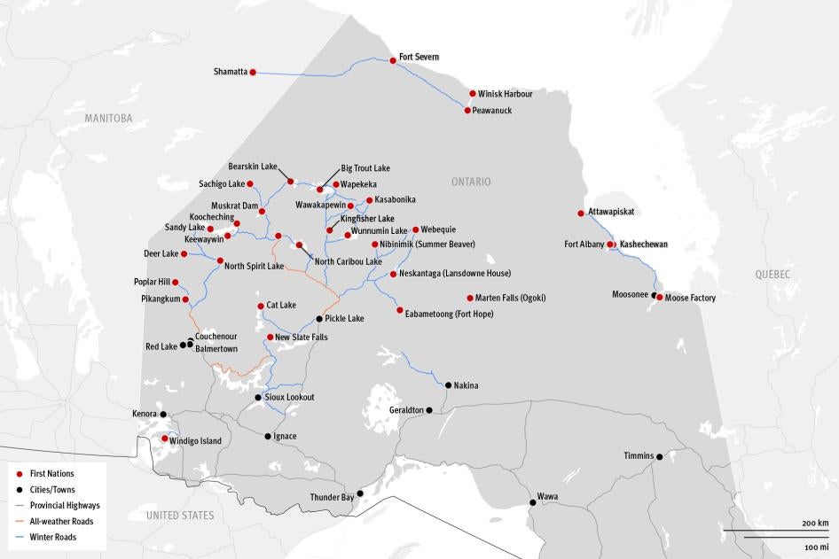A map of Ontario