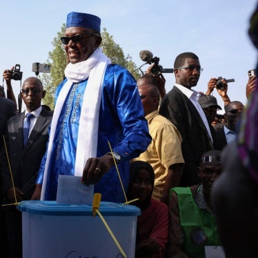Then-Prime Minister Succès Masra, leader of Chad’s main opposition party Les Transformateurs, casts his ballot in N'Djamena, Chad, May 6, 2024.